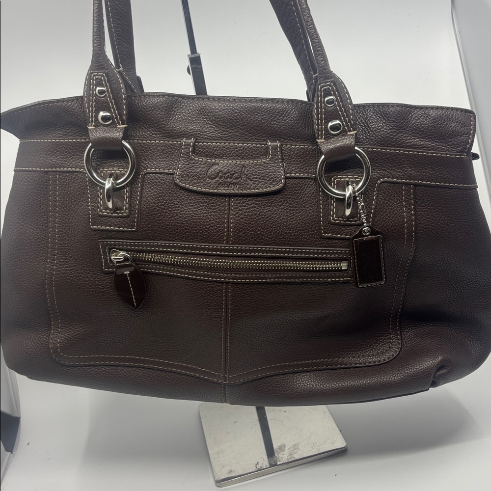 Coach Dark Brown Leather Briefcase